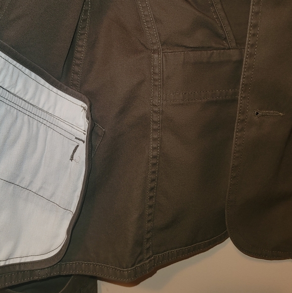 NWOT Ralph Lauren Olive Green Brown Genuine Suede Patch Cotton Blazer Jacket - Picture 14 of 16